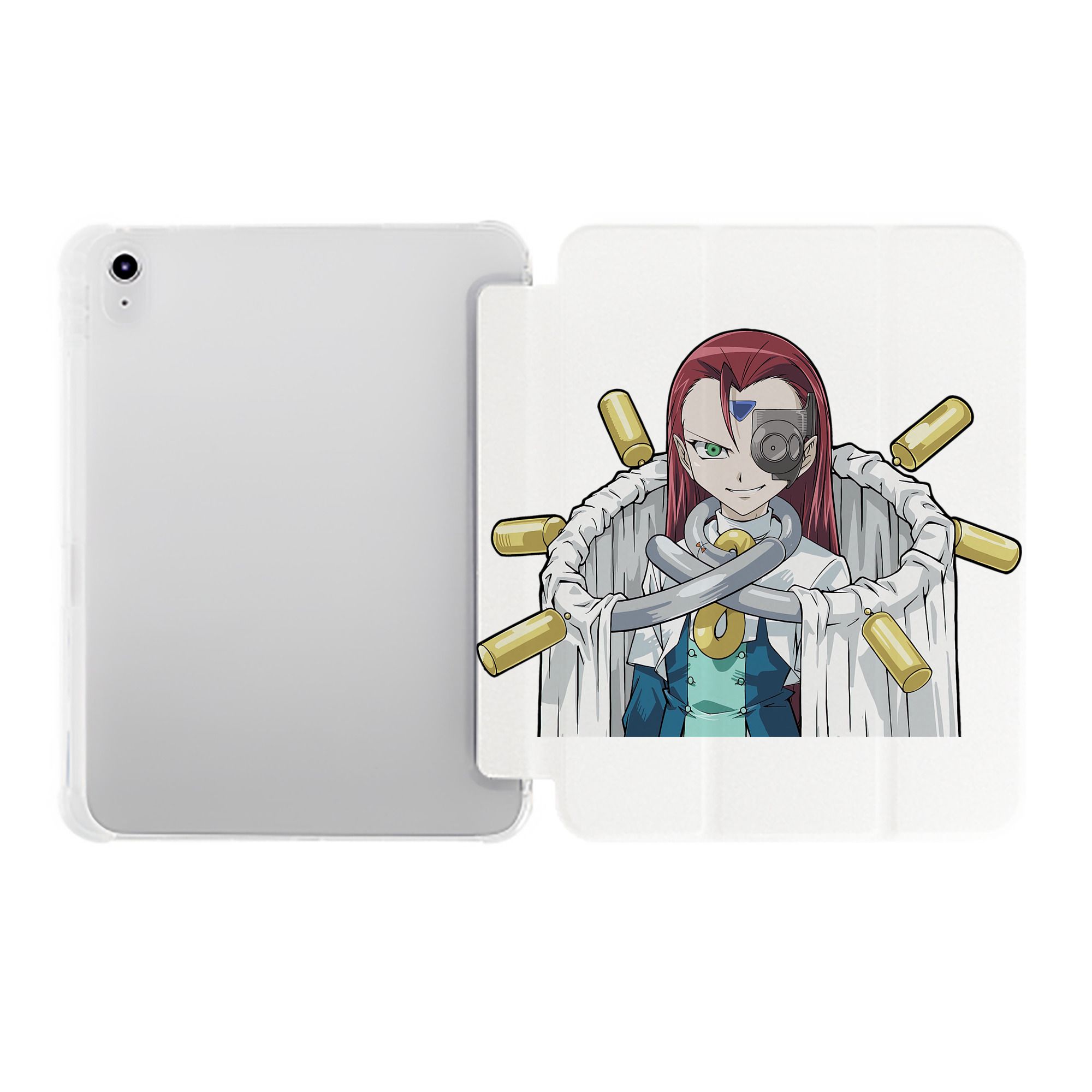 （画像用） 遊☆戯☆王 Yu-Gi-Oh! IPad ケース ペン収納付き 三つ折りスタンド PUレザー×シリコン 対応機種9.5/10.5/10.9インチ